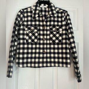 C by One Black and White Checkered Flannel shirt XS